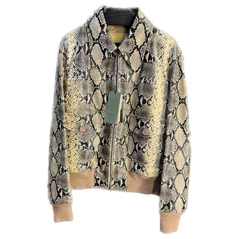 gucci snakeskin jacket|gucci coats for women.